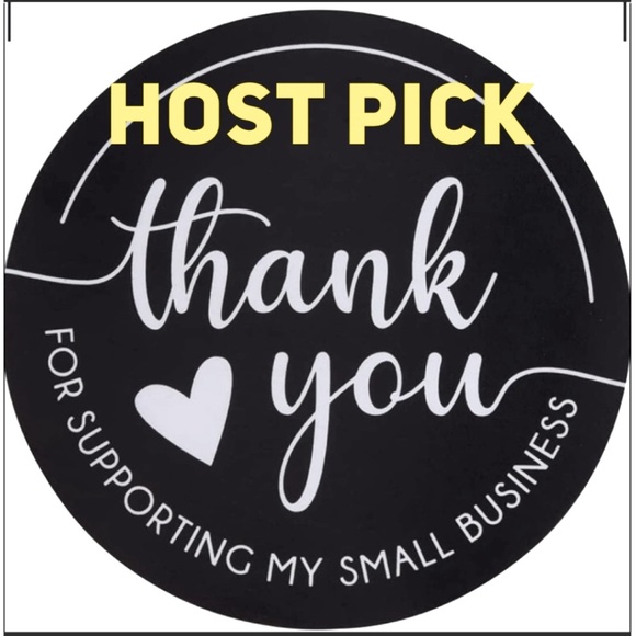 Other - BEST SELLING! 50 Black and white 2 inch Thank you stickers